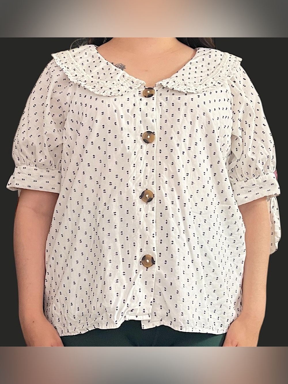 Lauren Conrad White Cottagecore top.